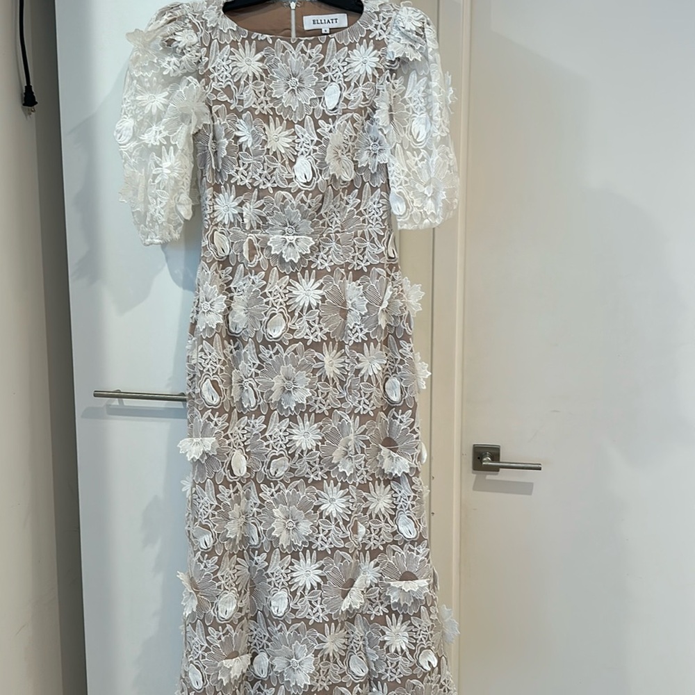 elliott floral appliqué dress